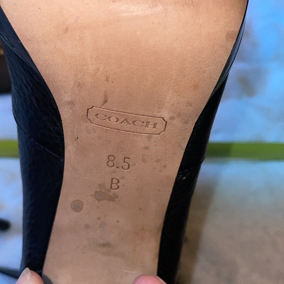 COACH LIANNE LEATHER PLATFORM STRAP LOW CALF BOOTS - Picture 13 of 14